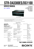 Sony STR-DA3300ES - Service Manual 